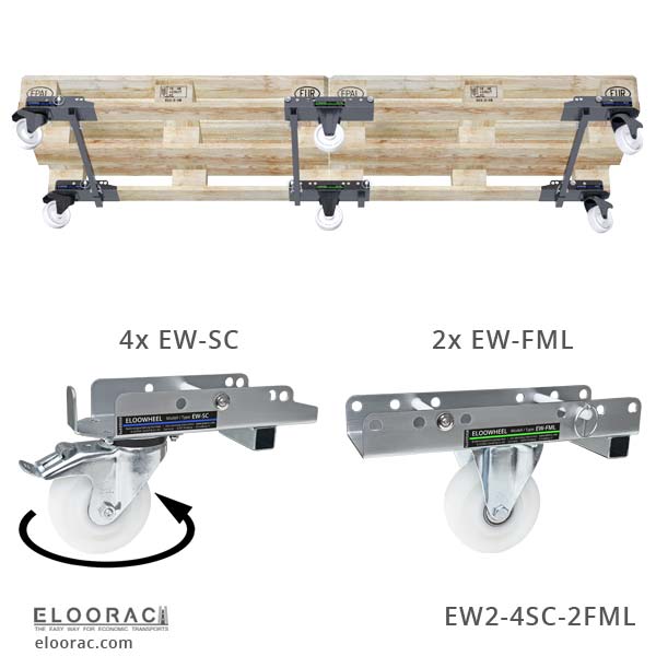 Palettenrollen EW2-4SC-2FML / 1-Set