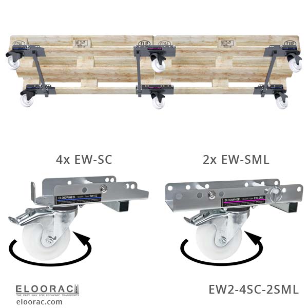 Palettenrollen EW2-4SC-2SML / 1-Set