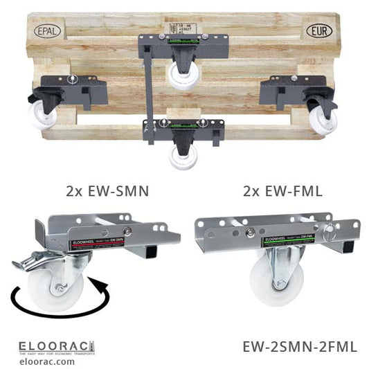 Pallet rollers EW1-2SMN-2FML / 1 set
