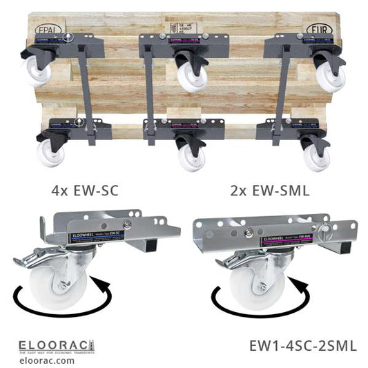 Pallet rollers EW1-4SC-2SML / 1 set