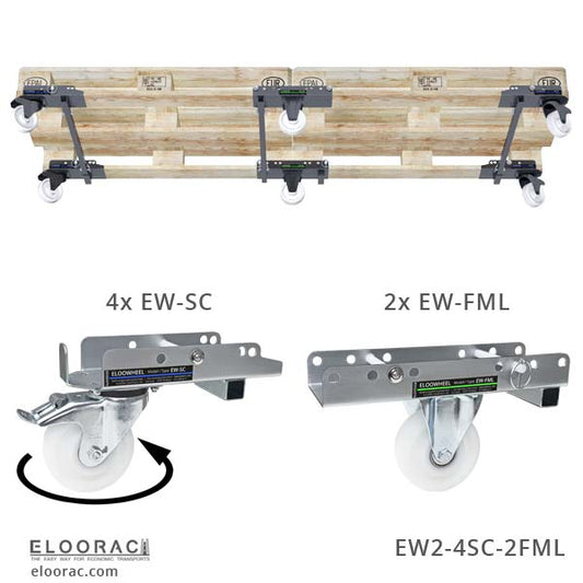 Pallet rollers EW2-4SC-2FML / 1 set
